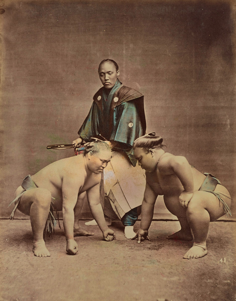 Kusakabe Kimbei - Luptători sumo
