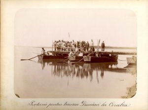 Portiera pentru trecerea Dunării la Corabia 1877 Razboi Independenta Romaniei Carol Popp Szathmari