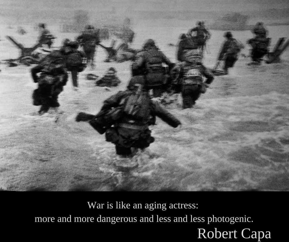 Robert Capa | Războiul e ca o actriță care a îmbătrânit: tot mai periculoasă și tot mai puțin fotogenică.
