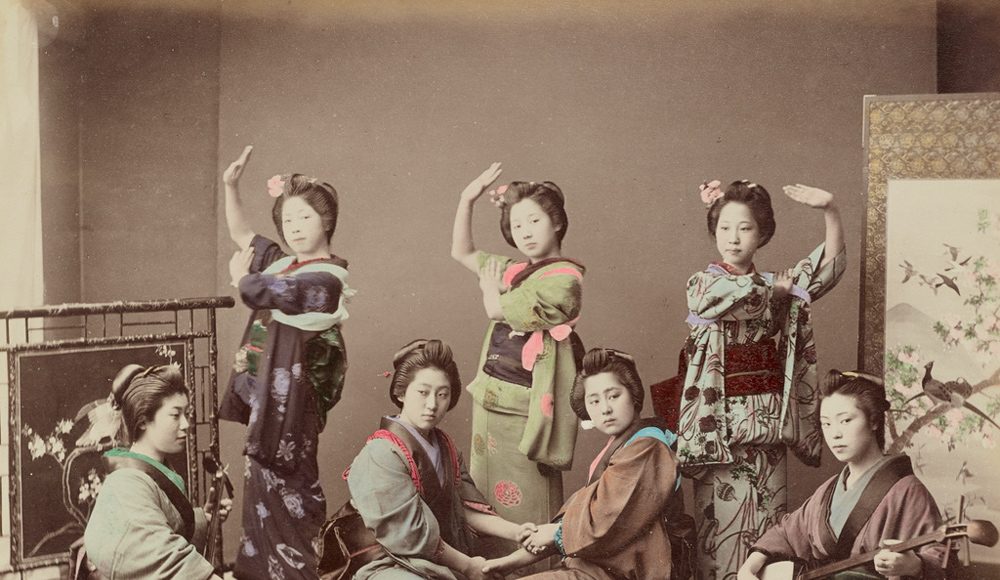 Kusakabe Kimbei Grup de femei tinere