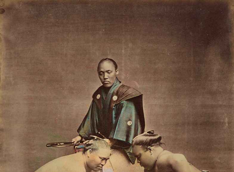 Kusakabe Kimbei Luptători sumo
